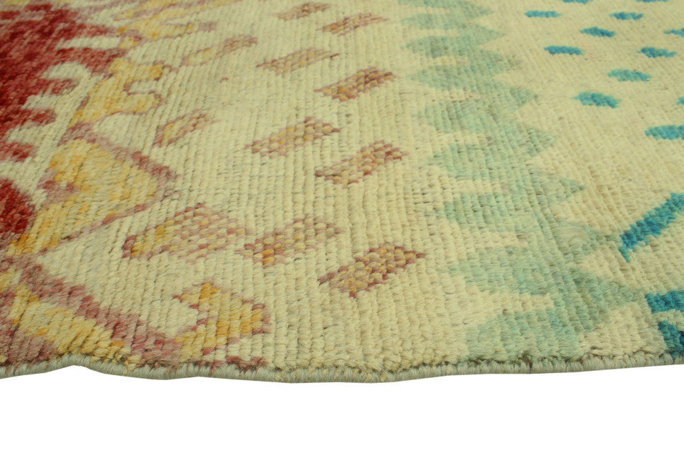 Fine Vintage Distressed Clayson Ivory/Blue Rug, 3'11x5'11