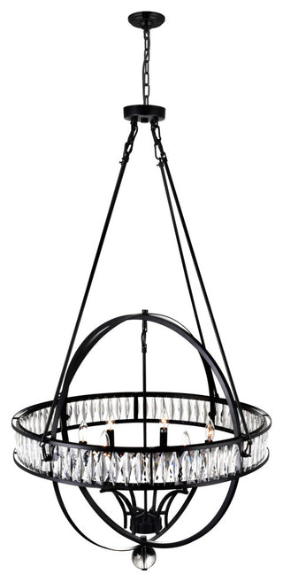 Arkansas 6 Light Chandelier With Black Finish