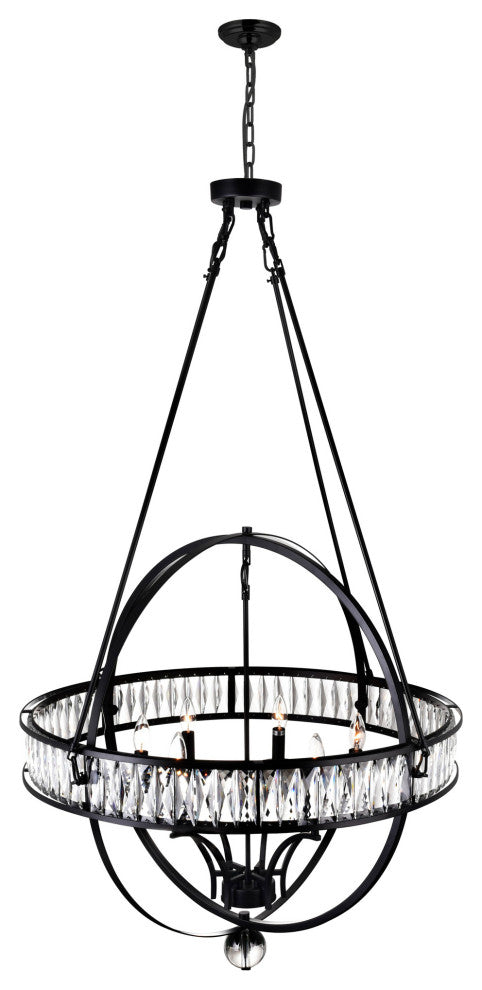Arkansas 6 Light Chandelier With Black Finish