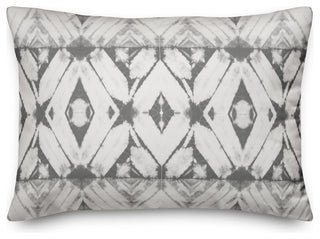 Gray Shibori 14x20 Outdoor Throw Pillow