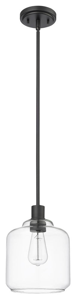 Asheville 1-Light 8" Pendant Light, Matte Black