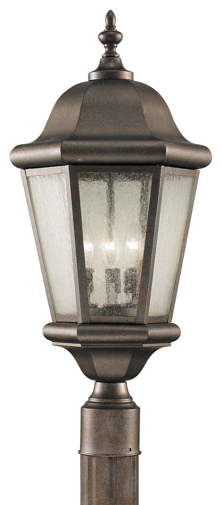 3-Light Post, Corinthian Bronze
