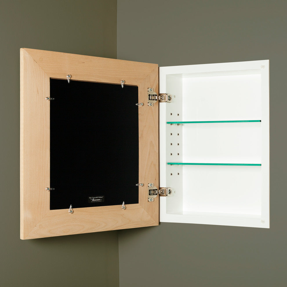 14"x18" Fox Hollow Furnishings Mirrored Medicine Cabinet, Unfinished Flat