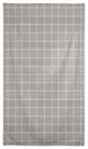 Linen With Plaid Gray 58 x 102 Outdoor Tablecloth