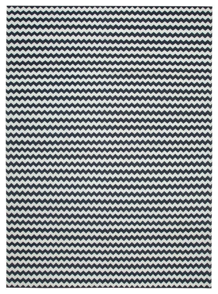 Rug N Carpet - Handmade Wool 10' 0'' x 13' 11'' Modern Design Dhurrie Kilim Rug