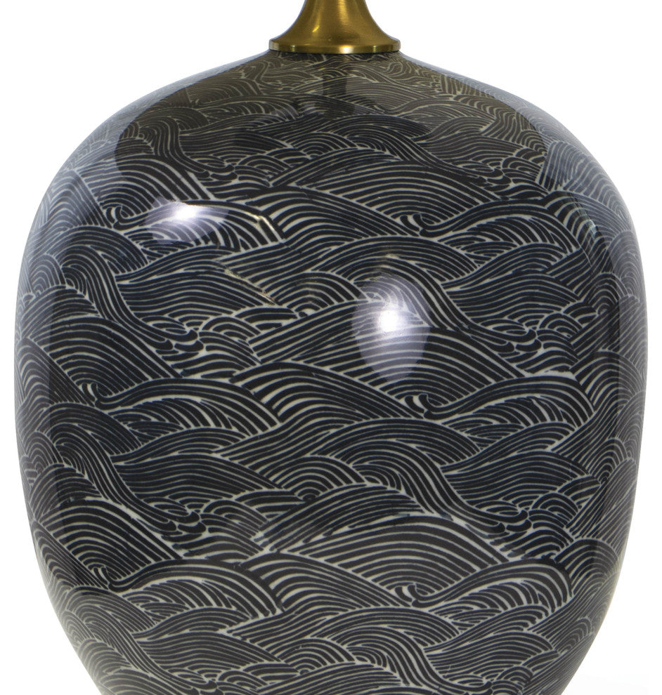 Harbor Ceramic Table Lamp, Black