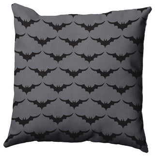 18" x 18" Bat Colony Decorative Throw Pillow, Steel Gray