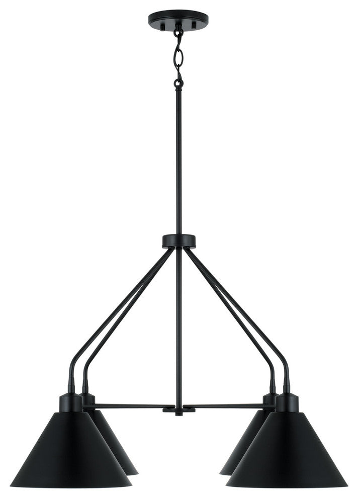 Capital Lighting 451341 Alden 4 Light 33"W Chandelier - Matte White