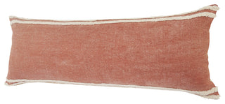 Soft Striped Cinnamon Throw Pillow, 14" X 36"