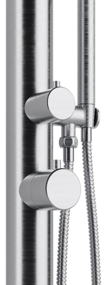 PULSE 1055-SSB Wave Outdoor Shower System In Brushed Stainless Steel