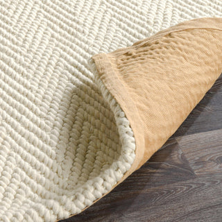 Herringbone Handwoven Wool Blend Area Rug, 6x9