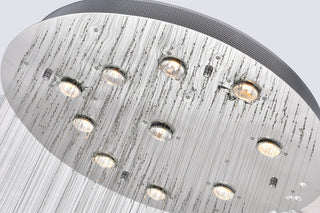 Ribbon 10 Light Flush Mount With Chrome Finish