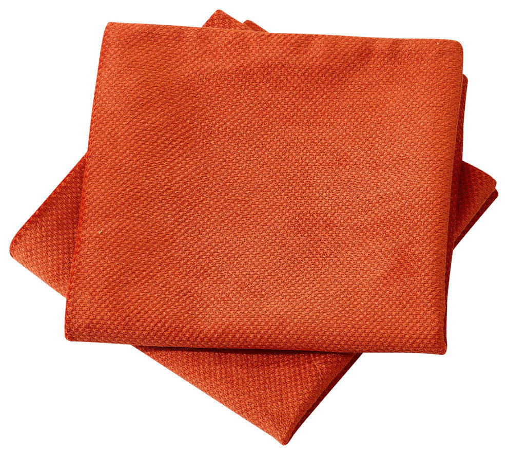 Milliken Plush Pillow Shell 2 Piece Set, Burnt Orange, 20" X 20"
