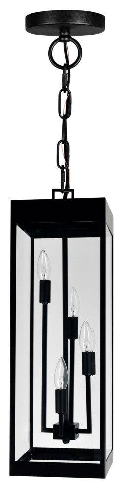 Windsor 4 Light Black Outdoor Ceiling Light
