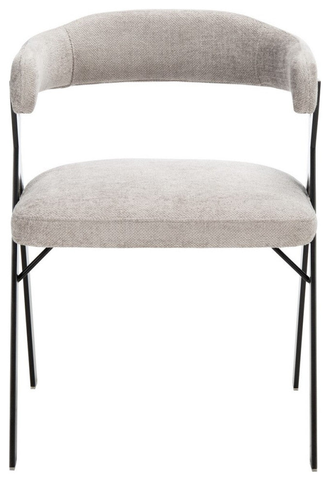 Safavieh Izzy Chenille Dining Chair Grey/Black