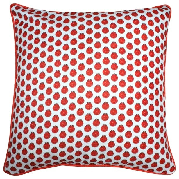 Tracy Upton Big Island Bay Scallop Tiny Scale Print Throw Pillow, 26"x26"