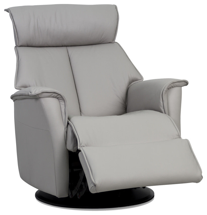 IMG Boss Large Relaxer Power Recliner Swivel Glider Trend Cinder Grey Leather