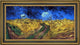 Vincent Van Gogh Wheatfield with Crows - 15" x 30" Framed Premium Canvas Print