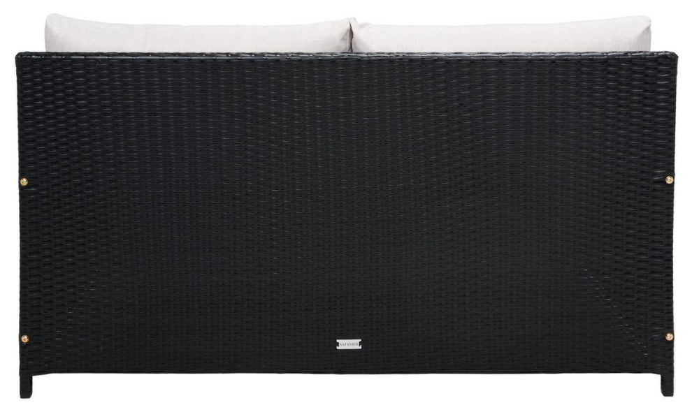 Safavieh Outdoor Cadeo Daybed Black / Light Grey