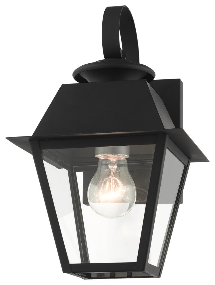Black Classic, Colonial, Historical, Timeless Outdoor Wall Lantern