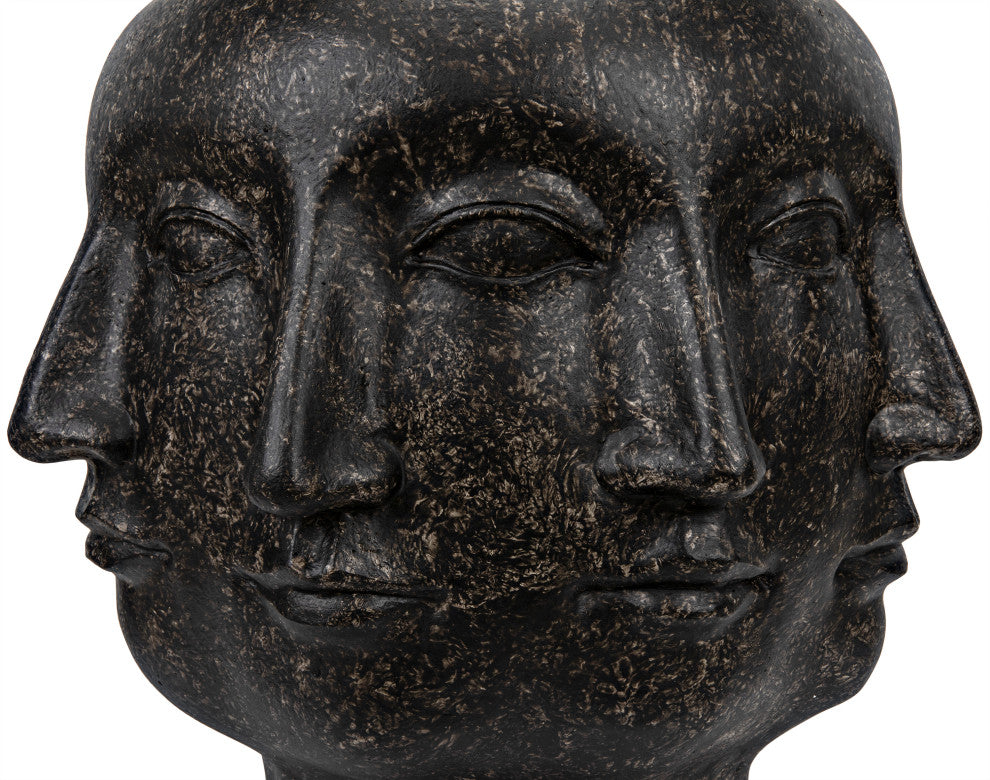 Multi-Face Stool, Black Fiber Cement