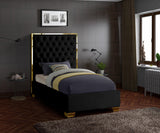 Lana Velvet Bed, Black, Twin