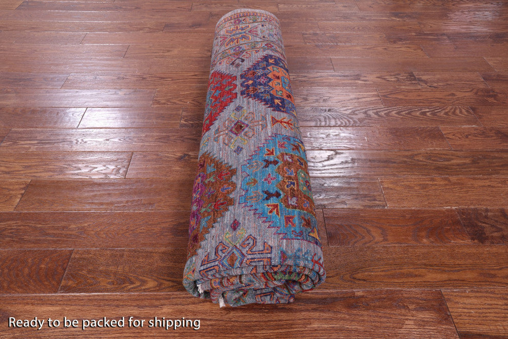 Fine Turkmen Ersari Hand Knotted Rug 8' 2" X 9' 7" Q10563