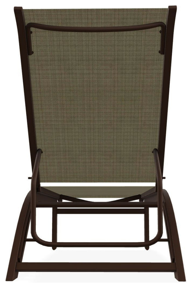 Kendall Sling Stackable Outdoor Chaise Lounge, Elevation Stone/Kona