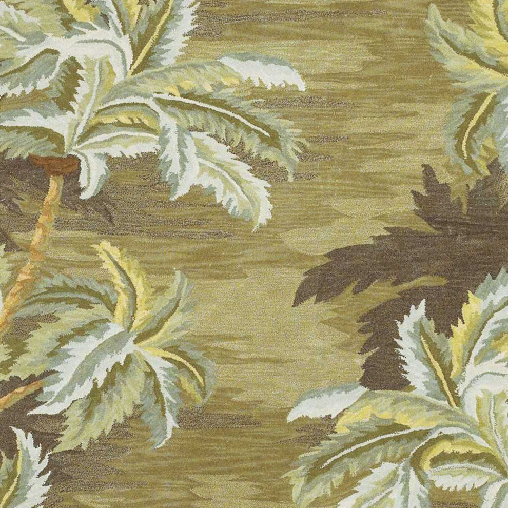 HomeRoots 5' x 8' Wool Moss Area Rug