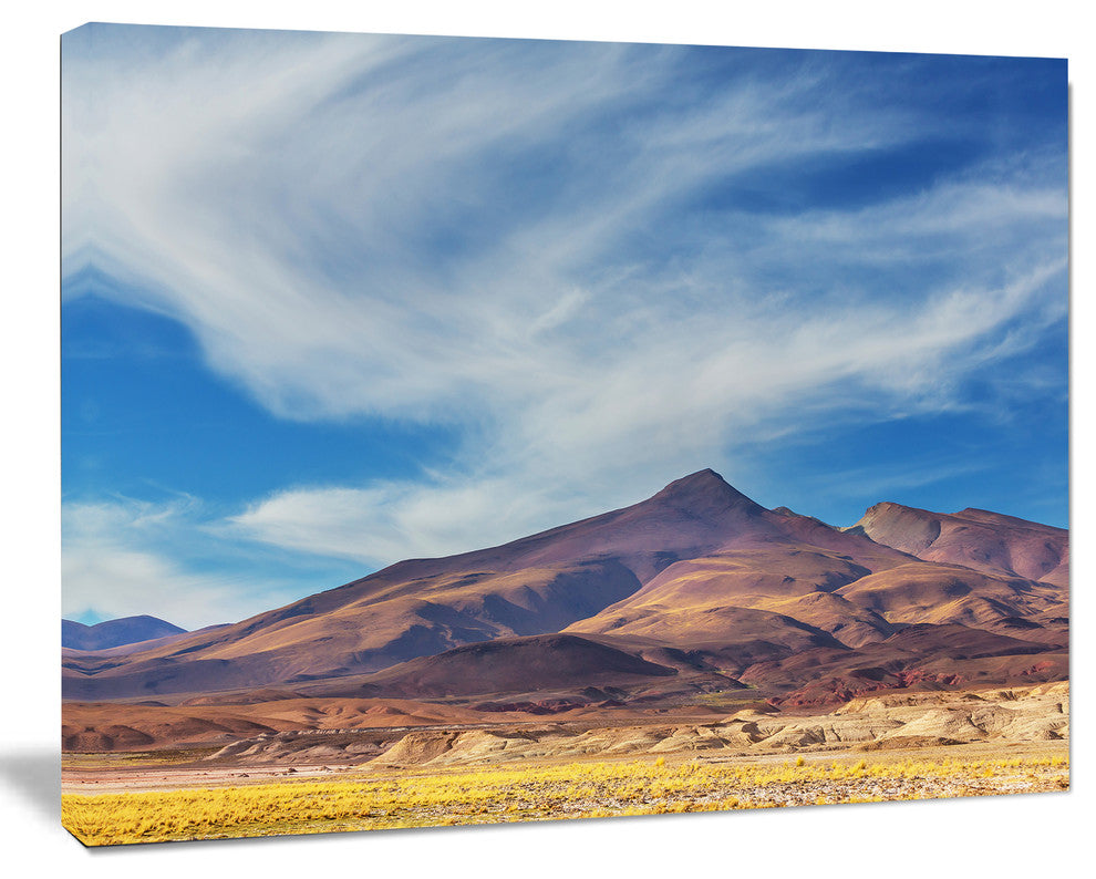 Bright Argentina Mountain Region, African Landscape Canvas Art Print, 40"x30"