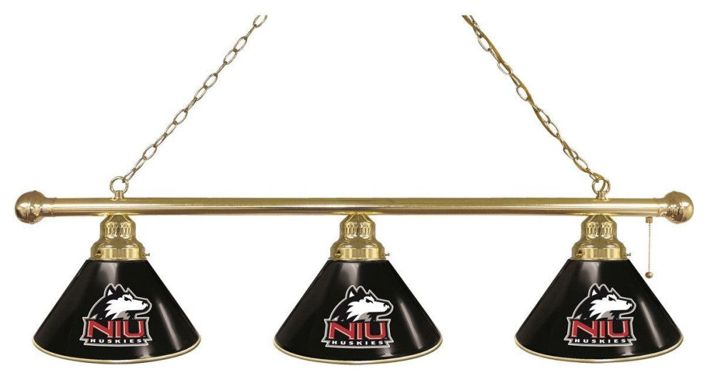 Holland University of Northern Illinois 3-Shade Billiard Light - Brass