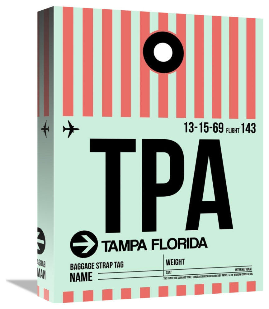 "TPA Tampa Luggage Tag 1" Fine Art Print