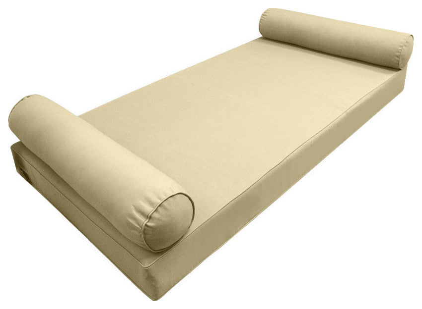 Style5 Twin-XL Pipe Trim Outdoor Mattress Bolster Slip Cover COMPLETE SET AD103