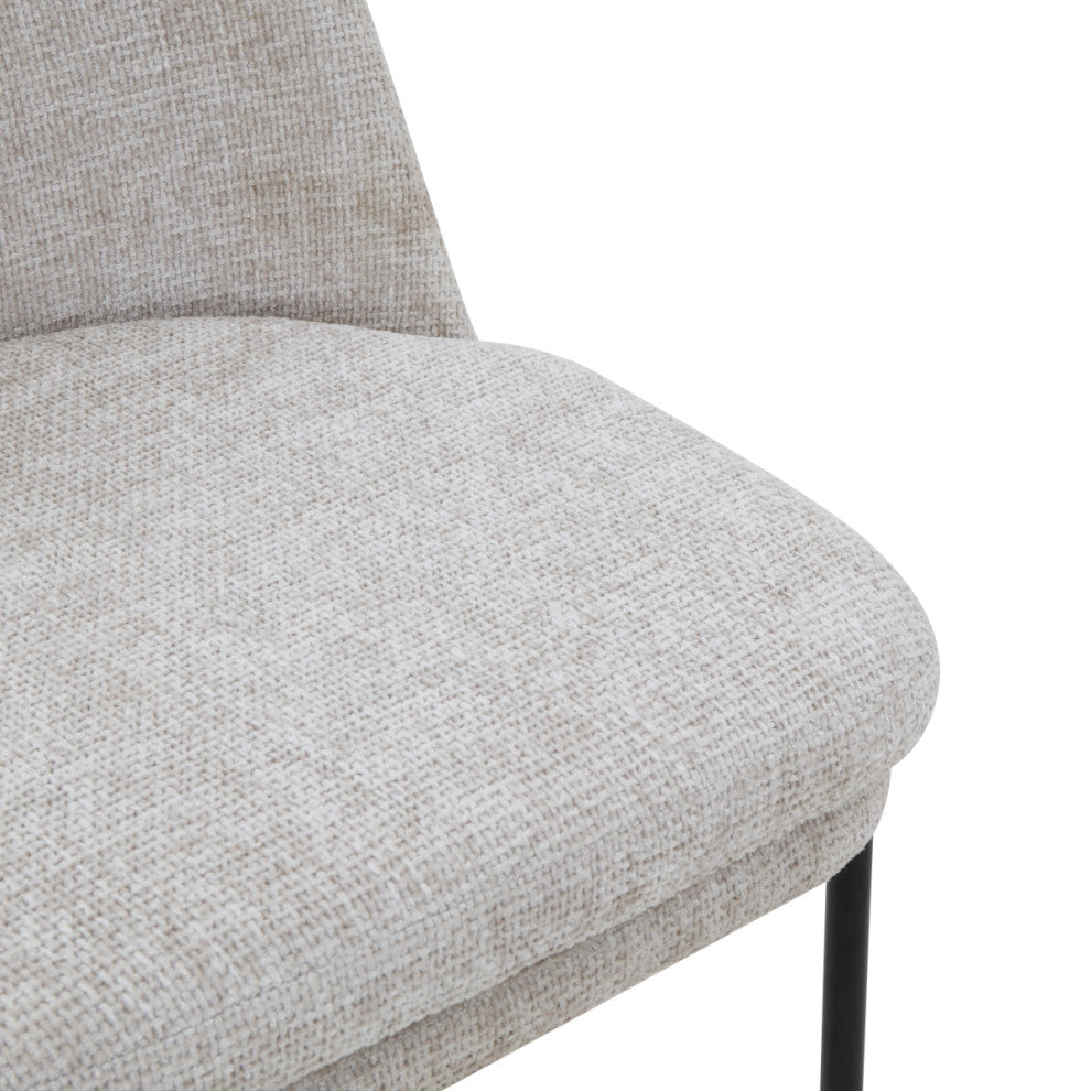 Safavieh Couture Tamarie Chenille Counter Stool, Light Grey/Black