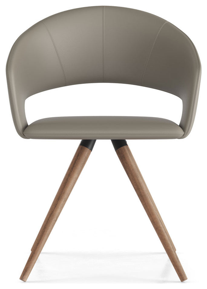 Icarus Dining Chair, Dove Gray Eco Leather