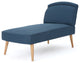 GDF Studio Jolie Mid Century Modern Fabric Chaise Lounge, Navy Blue