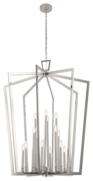 Kichler Abbotswell 49" 16 Light Foyer Pendant, Polished Nickel, 43499PN