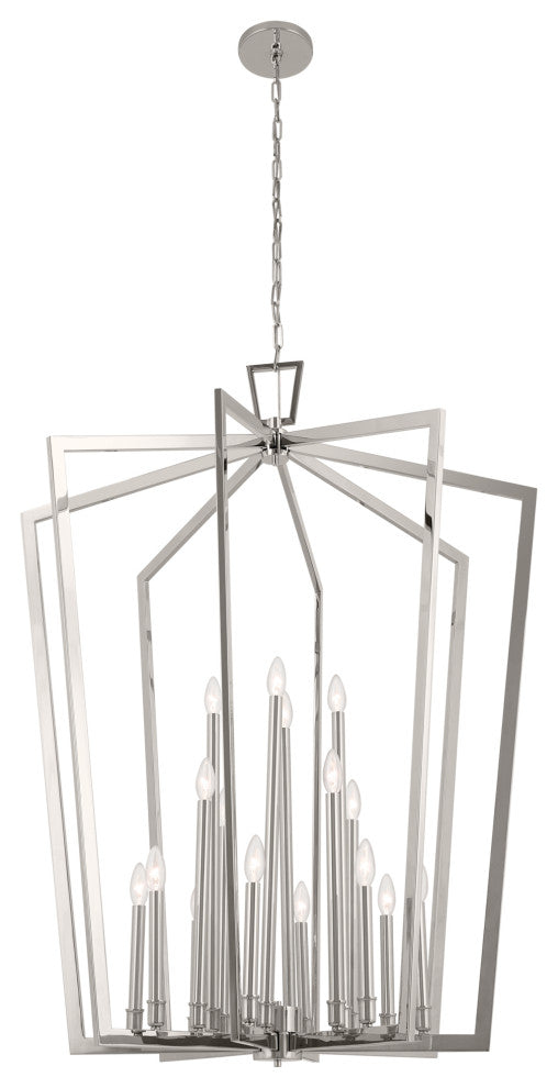 Kichler Abbotswell 49" 16 Light Foyer Pendant, Polished Nickel, 43499PN