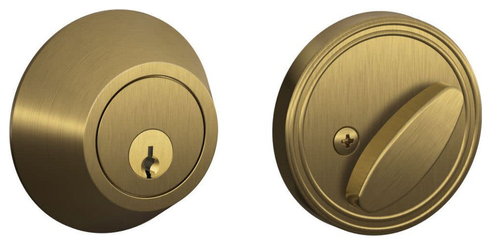 Schlage JD60 Single Cylinder Deadbolt (Formerly Dexter) - Antique Brass