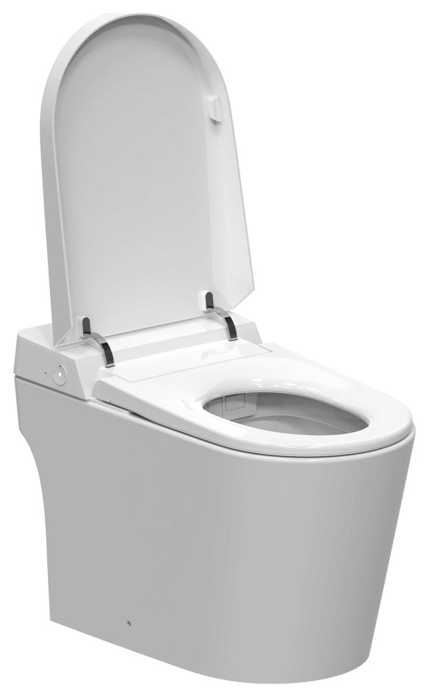 Modern One Piece Smart Toilet and bidet, Tankless, Touchless