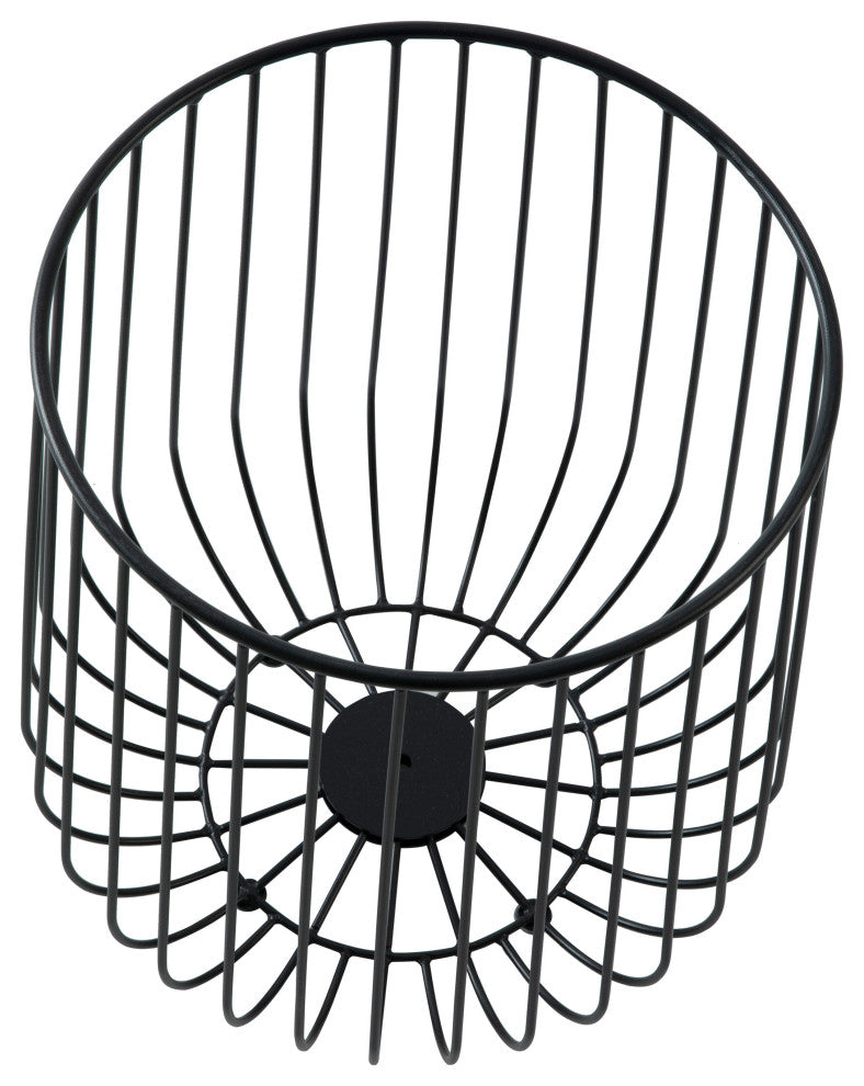 LeisureMod Runswick Modern Wood Top End Table With Metal Base, Black