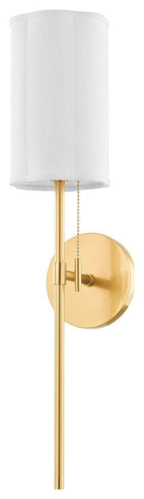 Fawn 1 Light Wall Sconce, Aged Brass