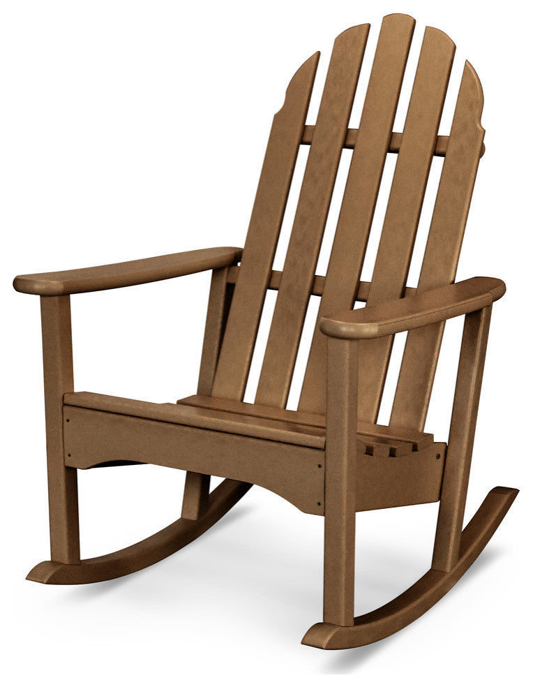 Polywood Classic Adirondack Rocking Chair, Teak