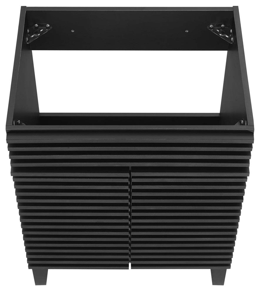 Render Bathroom Vanity Cabinet, Sink Basin Not Included, Black
