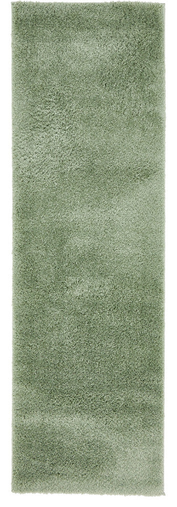 Unique Loom Sage Green Studio Solid Shag 2' 0 x 6' 7 Runner Rug