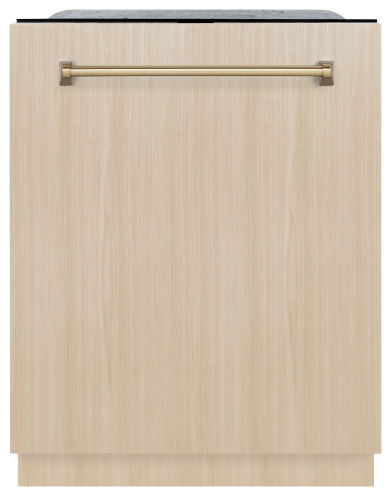 ZLINE Monument 24" Panel Ready Dishwasher With Champagne Bronze DWMTZ-24-CB