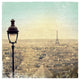 "Eiffel Landscape Letter Blue I" Digital Paper Print by Sue Schlabach, 42"x42"