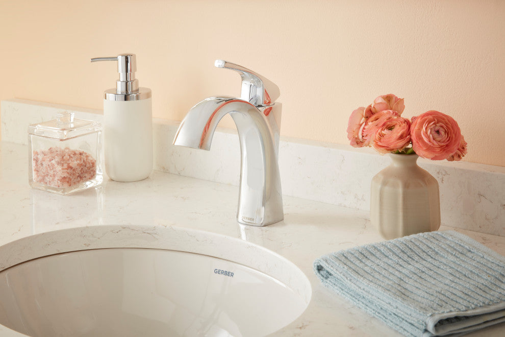 Vaughn Single Handle Lavatory Faucet w/ Metal Pop-Up Drain Chrome, Chrome