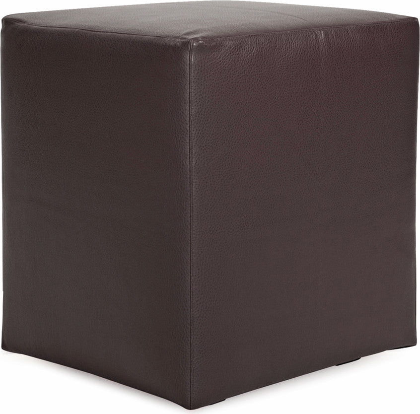 Universal Cube Ottoman With Slipcover, Atlantis Black
