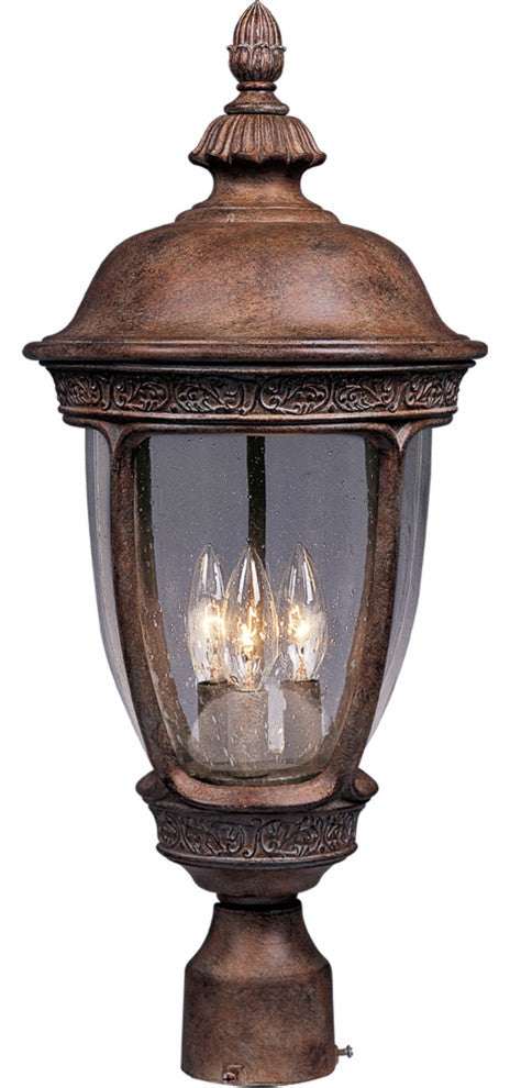 Maxim 3460CD Knob Hill DC 3 Light Outdoor Post Light - Sienna